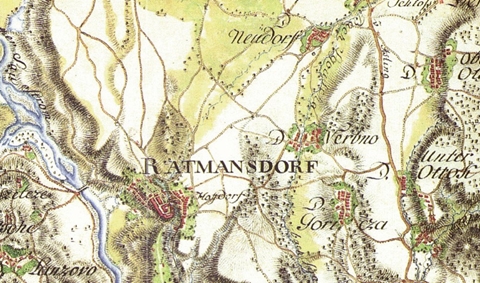 Gorica - Jožefinska vojaška karta, 1763